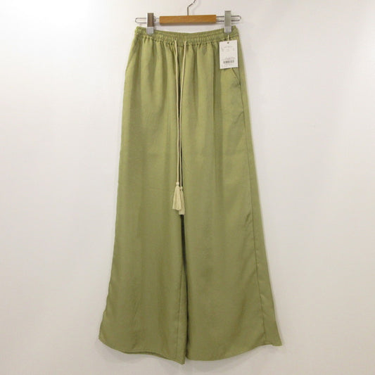 【中古】Ungrid | アングリッド サテンラフパンツ パンツ 112230745001-01 ピスタチオ