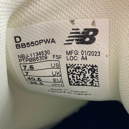 【中古】NEW BALANCE | ニューバランス スニーカー BB550PWA 25.5cm ホワイト 25.5cm