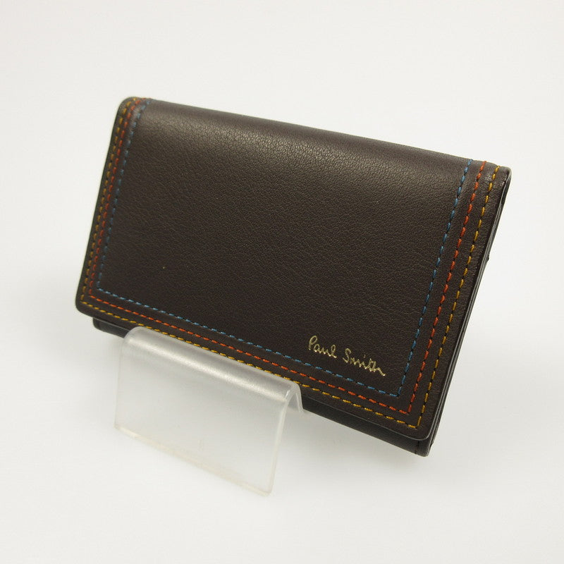 【中古】Paul Smith | ポール・スミス ストライプステッチ カードケース PSC692 ブラウン