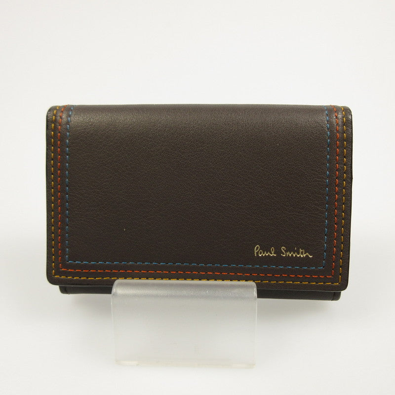【中古】Paul Smith | ポール・スミス ストライプステッチ カードケース PSC692 ブラウン
