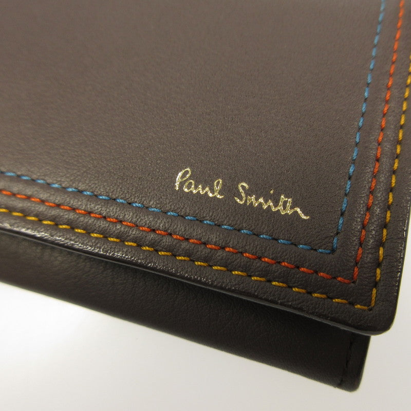 【中古】Paul Smith | ポール・スミス ストライプステッチ カードケース PSC692 ブラウン