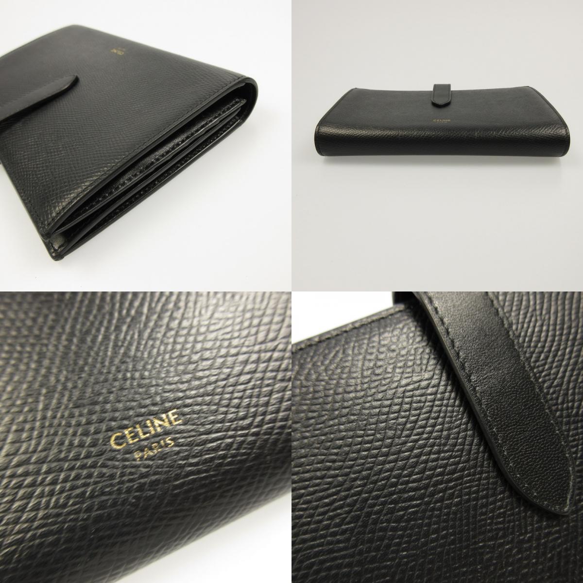 【中古】CELINE | セリーヌ ラージストラップウォレット 長財布 10B633BFP