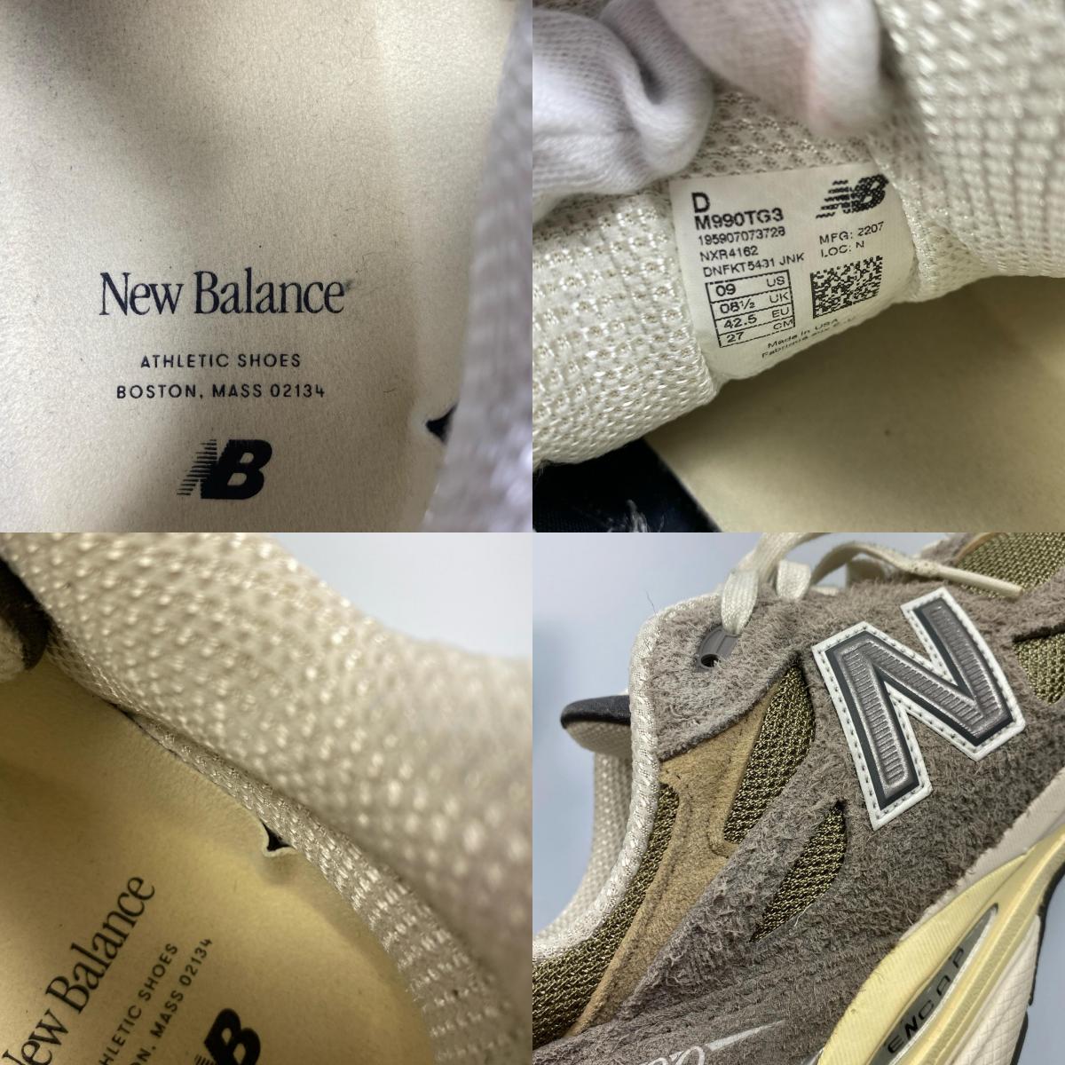 【中古】NEW BALANCE | ニューバランス スニーカー M990TG3 2022S/S サイズ：27cm グレー 27cm
