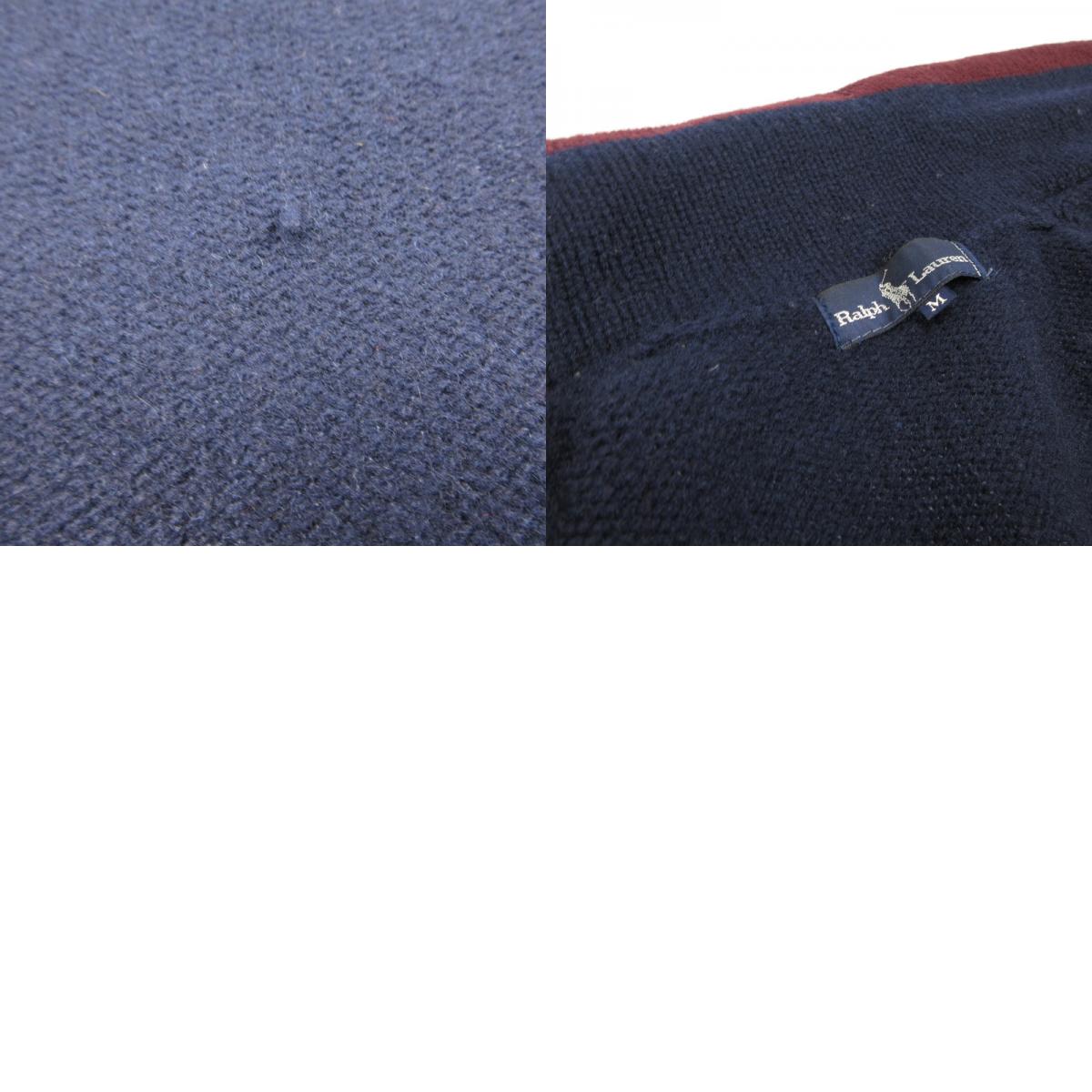 【中古】RALPH LAUREN | ラルフローレン 金ボタンニットブレザー テーラードジャケット C-TK6427 インパクト21 ネイビー サイズ：M