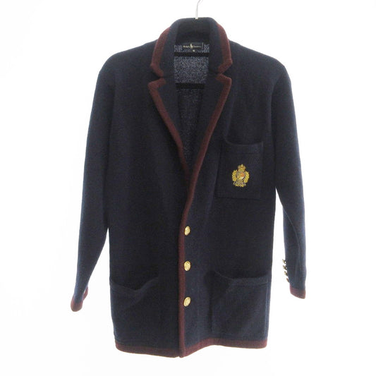 【中古】RALPH LAUREN | ラルフローレン 金ボタンニットブレザー テーラードジャケット C-TK6427 インパクト21 ネイビー サイズ：M