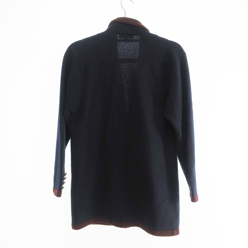【中古】RALPH LAUREN | ラルフローレン 金ボタンニットブレザー テーラードジャケット C-TK6427 インパクト21 ネイビー サイズ：M