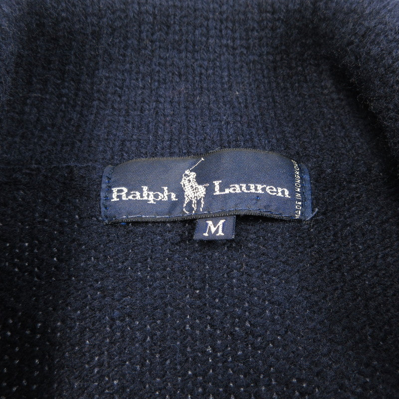 【中古】RALPH LAUREN | ラルフローレン 金ボタンニットブレザー テーラードジャケット C-TK6427 インパクト21 ネイビー サイズ：M