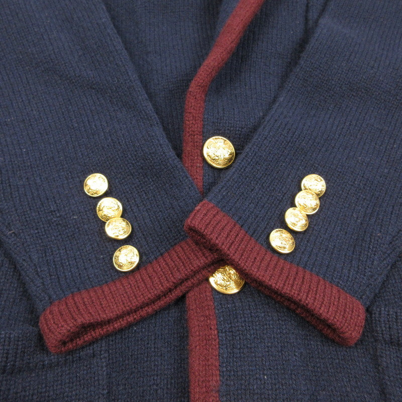 【中古】RALPH LAUREN | ラルフローレン 金ボタンニットブレザー テーラードジャケット C-TK6427 インパクト21 ネイビー サイズ：M