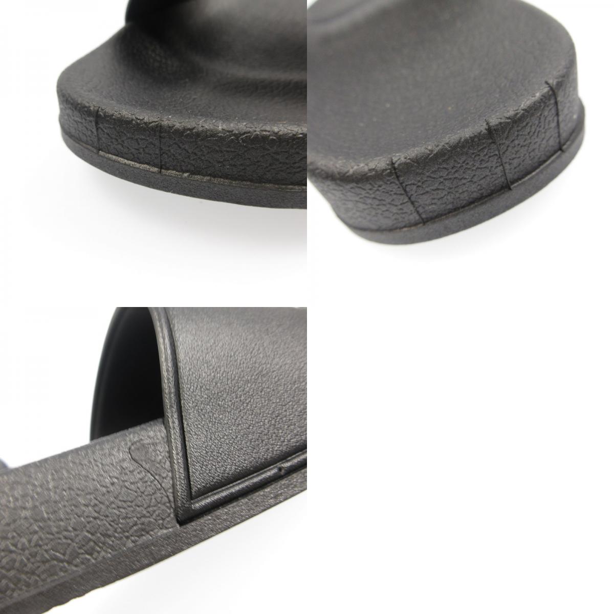 【中古】PHATRNK | ファットランク OLD ENGLISH LGOO SLIDE SANDAL サンダル ブラック 24cm