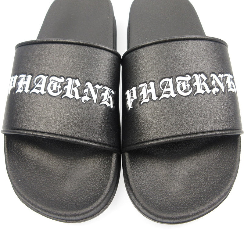 【中古】PHATRNK | ファットランク OLD ENGLISH LGOO SLIDE SANDAL サンダル ブラック 24cm