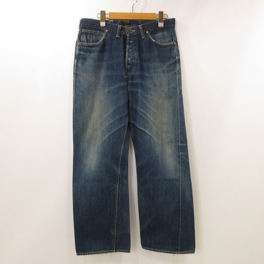 【中古】Lee | リー 40年代大戦モデル復刻 逆アーキュエイトステッチ デニムパンツ LOT2101 センター赤タグ ブルー サイズ：33