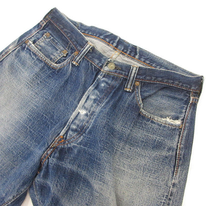 【中古】FULL COUNT | フルカウント WIDE DENIM デニムパンツ 0105 旧モデル ネイビー サイズ：33