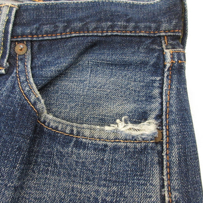 【中古】FULL COUNT | フルカウント WIDE DENIM デニムパンツ 0105 旧モデル ネイビー サイズ：33