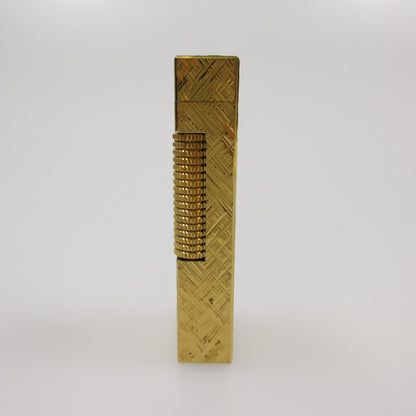 【中古】Dunhill | ダンヒル サイドローラーゴールドクロスカット ライター ゴールド