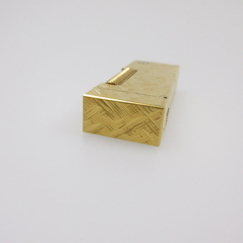 【中古】Dunhill | ダンヒル サイドローラーゴールドクロスカット ライター ゴールド