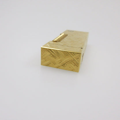 【中古】Dunhill | ダンヒル サイドローラーゴールドクロスカット ライター ゴールド