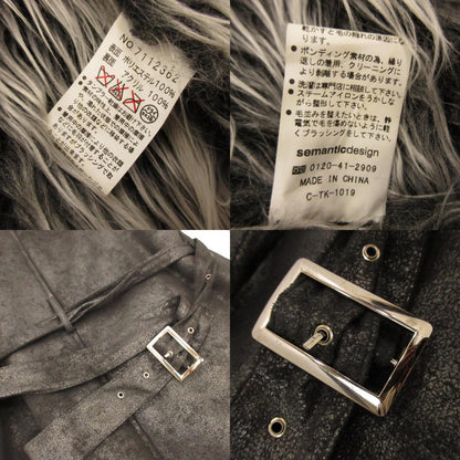 【中古】Semantic Design | セマンティックデザイン ファーコート その他アウター 7112362 ブラック