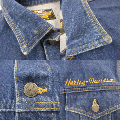 【中古】HARLEY-DAVIDSON | ハーレーダビットソン ベスト 50026 ブルー サイズ：M