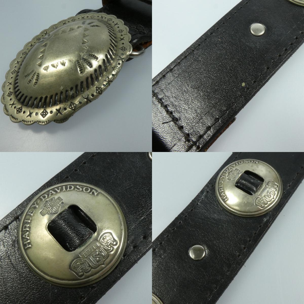 【中古】HARLEY-DAVIDSON | ハーレーダビットソン コンチョ ベルト ブラック