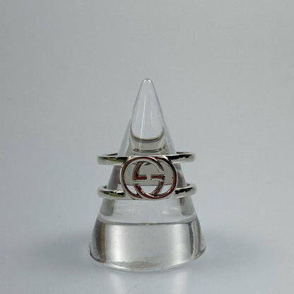 【中古】GUCCI | グッチ インターロッキングGスリムオープンバンド リング・指輪 298036