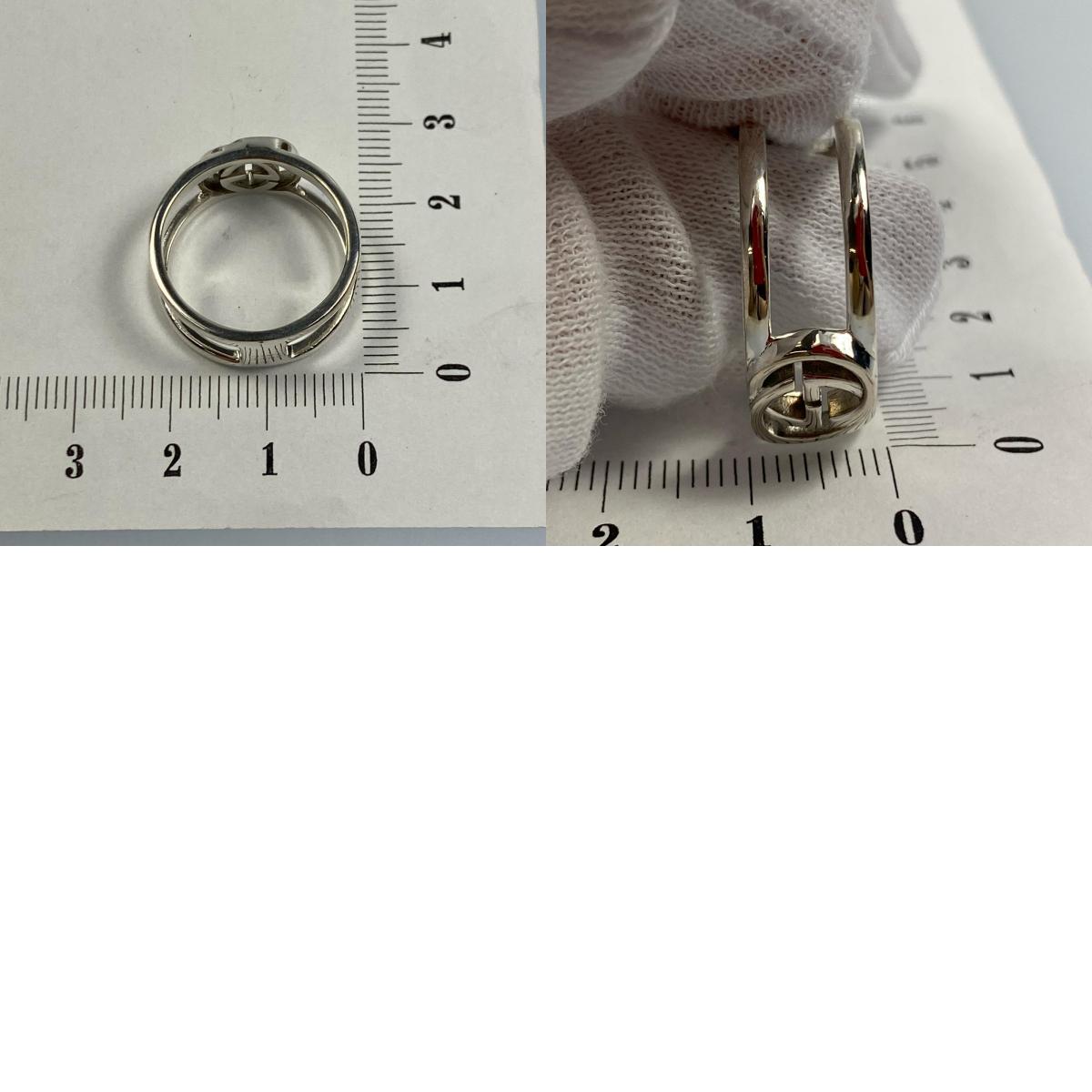 【中古】GUCCI | グッチ インターロッキングGスリムオープンバンド リング・指輪 298036