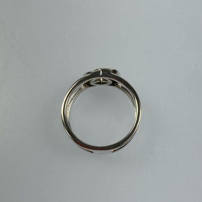 【中古】GUCCI | グッチ インターロッキングGスリムオープンバンド リング・指輪 298036
