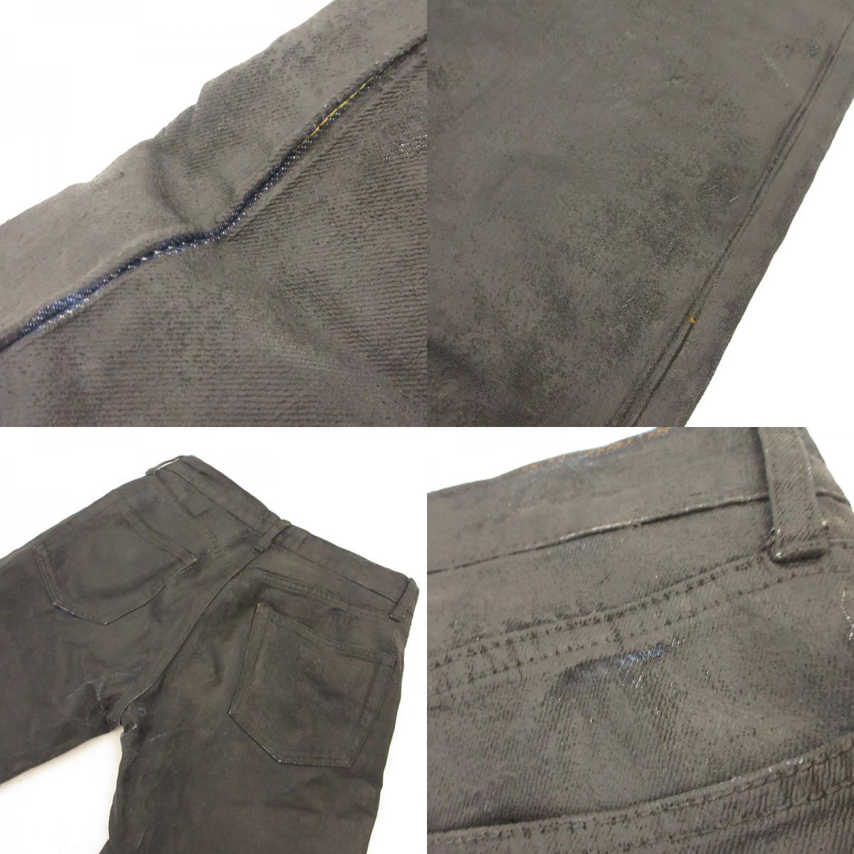 【中古】 Black gloss long Lengs デニムパンツ ブラック