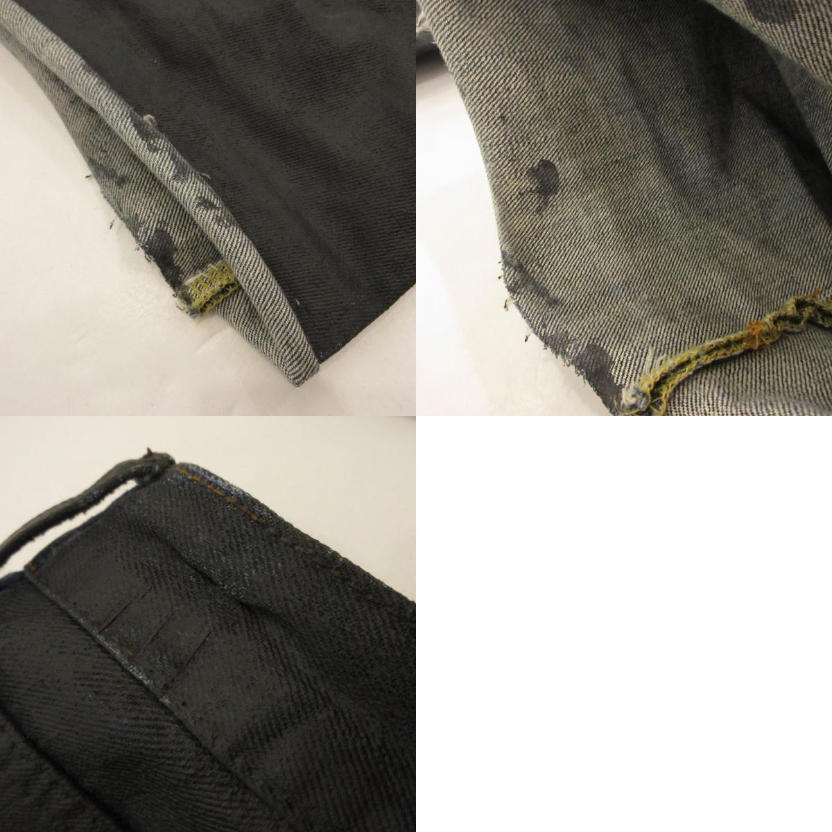 【中古】 Black gloss long Lengs デニムパンツ ブラック