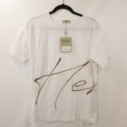 【中古】Herno | ヘルノ 手描き風ロゴプリントTシャツ 半袖Ｔシャツ JG000178D 2023S/S 国内正規品 ホワイト サイズ：42