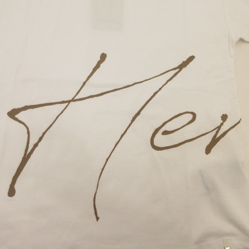 【中古】Herno | ヘルノ 手描き風ロゴプリントTシャツ 半袖Ｔシャツ JG000178D 2023S/S 国内正規品 ホワイト サイズ：42