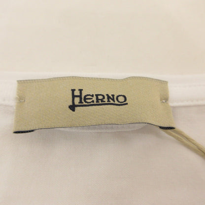【中古】Herno | ヘルノ 手描き風ロゴプリントTシャツ 半袖Ｔシャツ JG000178D 国内正規品 2023S/S ホワイト サイズ：42