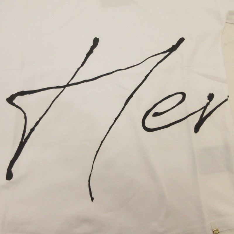 【中古】Herno | ヘルノ 手描き風ロゴプリントTシャツ 半袖Ｔシャツ JG000178D 国内正規品 2023S/S ホワイト サイズ：42