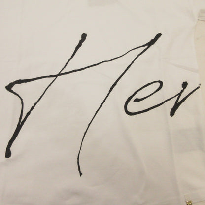 【中古】Herno | ヘルノ 手描き風ロゴプリントTシャツ 半袖Ｔシャツ JG000178D 国内正規品 2023S/S ホワイト サイズ：42