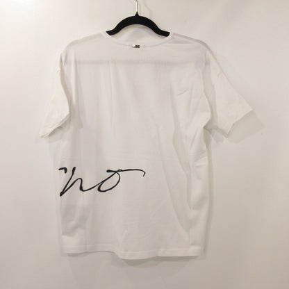 【中古】Herno | ヘルノ 手描き風ロゴプリントTシャツ 半袖Ｔシャツ JG000178D 2023S/S 国内正規品 ホワイト サイズ：40