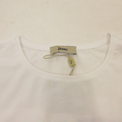 【中古】Herno | ヘルノ 手描き風ロゴプリントTシャツ 半袖Ｔシャツ JG000178D 2023S/S 国内正規品 ホワイト サイズ：40
