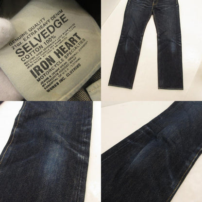 【中古】IRON HEART | アイアンハート 21ozセルビッチデニムスリムストレート デニムパンツ 666S-21 セルビッジ ブルー サイズ：31
