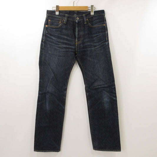 【中古】IRON HEART | アイアンハート 21ozセルビッチデニムスリムストレート デニムパンツ 666S-21 セルビッジ ブルー サイズ：31