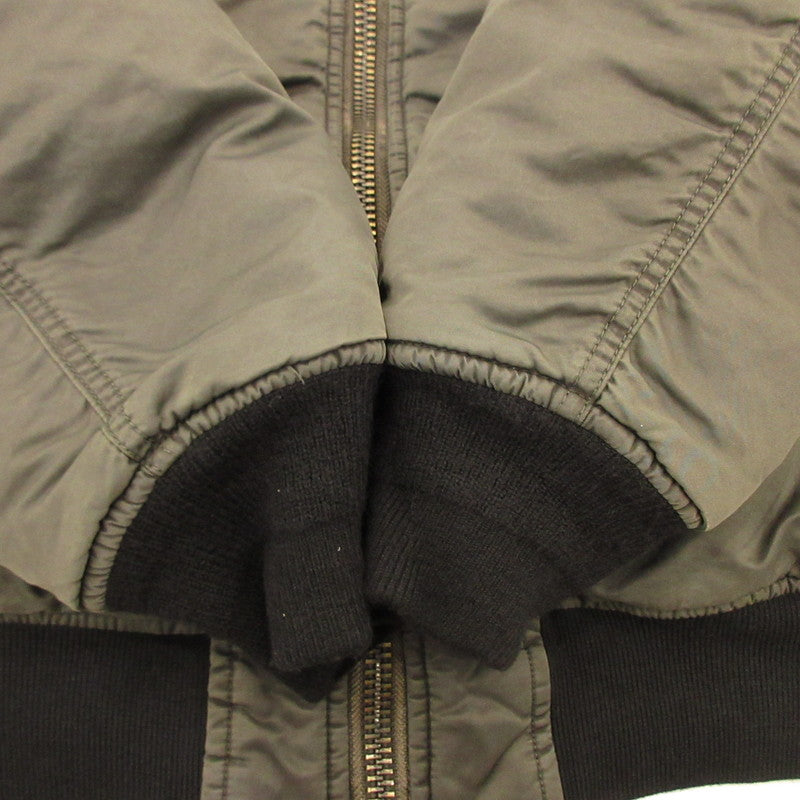 【中古】AT DIRTY | アットダーティー ATD FLIGHT JACKET MA-1 ミリタリージャケット グレー サイズ：L