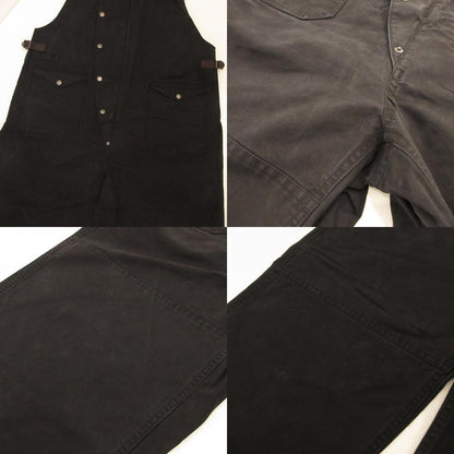 【中古】AT DIRTY | アットダーティー FIREMAN ALLS オーバーオール ウォッシュ加工 ブラック サイズ：XL