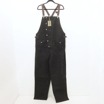 【中古】AT DIRTY | アットダーティー FIREMAN ALLS オーバーオール ウォッシュ加工 ブラック サイズ：XL