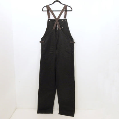 【中古】AT DIRTY | アットダーティー FIREMAN ALLS オーバーオール ウォッシュ加工 ブラック サイズ：XL