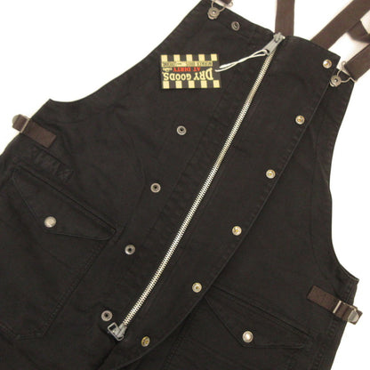【中古】AT DIRTY | アットダーティー FIREMAN ALLS オーバーオール ウォッシュ加工 ブラック サイズ：XL