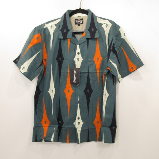 【中古】DRESS HIPPY | ドレスヒッピー 50'S SKULL S/S SHIRT 半袖シャツ サイズ：L