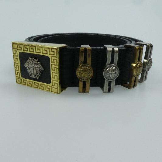 【中古】VERSACE | ヴェルサーチ 4連メデューサバックル ベルト ｻｲｽﾞ:80/32