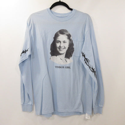 【中古】10匣(TENBOX) | テンボックス GIRL L/S TEE 長袖Ｔシャツ ブルー サイズ：M