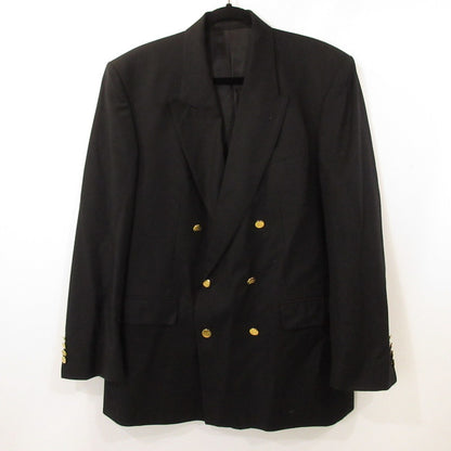 【中古】Burberrys | バーバリーズ 金ボタンダブルブレストジャケット テーラードジャケット 年式:90s ブラック