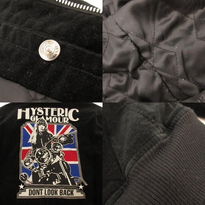【中古】HYSTERIC GLAMOUR | ヒステリックグラマー DON'T LOOK BACK UK ブルゾン 4AB-1592 ブラック サイズ：M