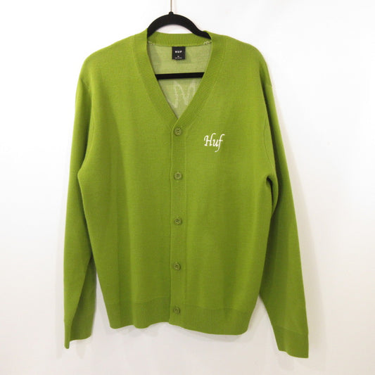 【中古】HUF | ハフ TOTAL ECLIPSE CARDIGAN カーディガン ライトグリーン