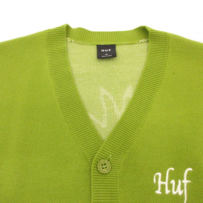 【中古】HUF | ハフ TOTAL ECLIPSE CARDIGAN カーディガン ライトグリーン
