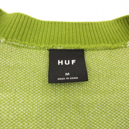 【中古】HUF | ハフ TOTAL ECLIPSE CARDIGAN カーディガン ライトグリーン
